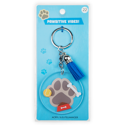 Portachiavi in acrilico a forma di cane