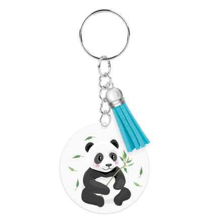 Portachiavi in acrilico a forma di panda