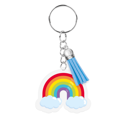 Portachiavi in acrilico arcobaleno