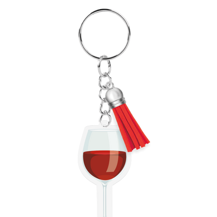 Portachiavi in acrilico "Vino rosso"