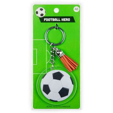 Portachiavi in acrilico a forma di pallone da calcio