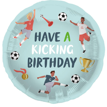 Palloncino a elio calcio Have A Kicking Birthday Vuoto 45cm