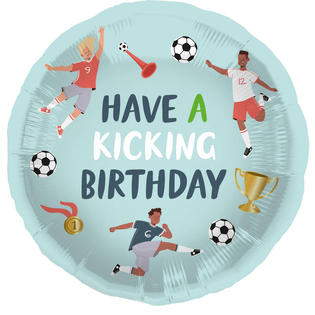 Palloncino a elio calcio Have A Kicking Birthday Vuoto 45cm
