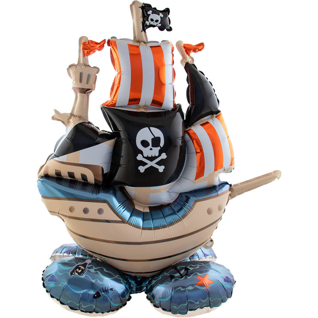 Palloncino ad elio Pirata Nave Vuoto 81 cm