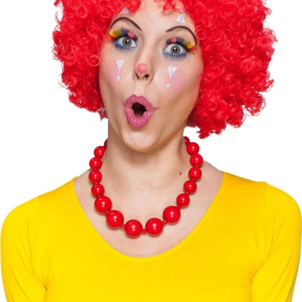 Afro Pruik Rood van Orlob koop je bij Partywinkel