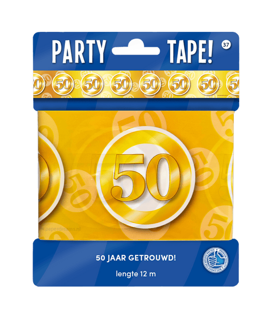 Afzetlint 50 Jaar Getrouwd 12m van Paper Dreams koop je bij Partywinkel