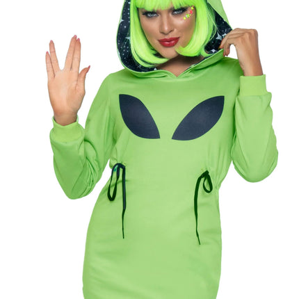 Alien Jurk Groen Dames Leg Avenue - Partywinkel - 714718558158