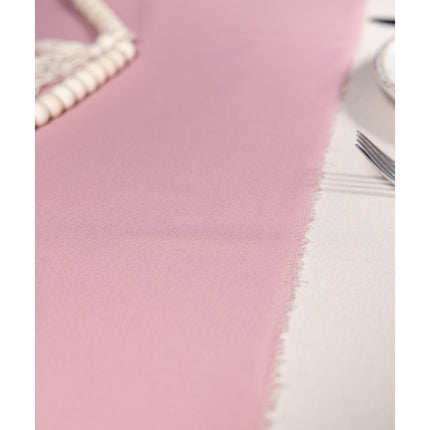 Runner da tavola rosa tinta unita 5m