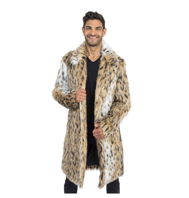 Giacca lunga in pelliccia sintetica - Stampa animalier - Unisex