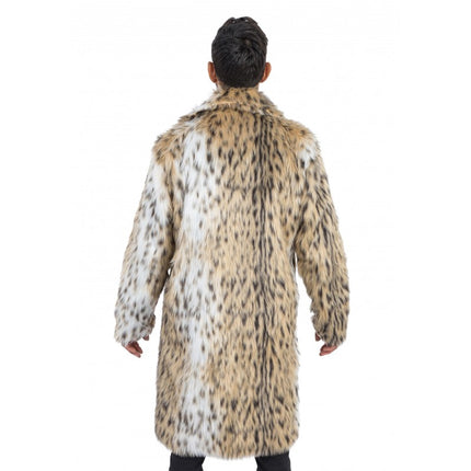 Giacca lunga in pelliccia sintetica - Stampa animalier - Unisex
