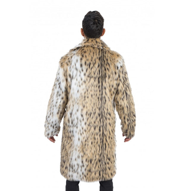 Giacca lunga in pelliccia sintetica - Stampa animalier - Unisex