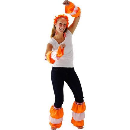 Armbeen ruffle set rwb van Folat koop je bij Partywinkel