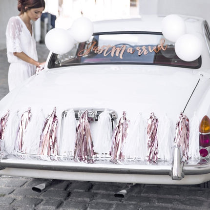 Auto Decoratie Set Bruiloft Just Married van Partydeco koop je bij Partywinkel