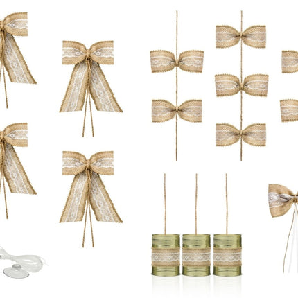 Auto Decoratie Set Bruiloft Strikjes van Partydeco koop je bij Partywinkel