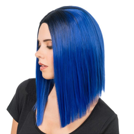 Parrucca Aya blu-nera 40 cm