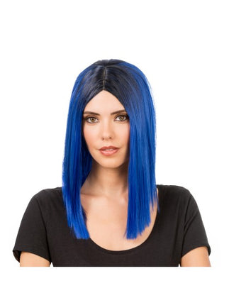 Parrucca Aya blu-nera 40 cm