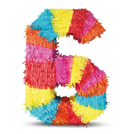 Piñata a forma di numero 6, 50 cm