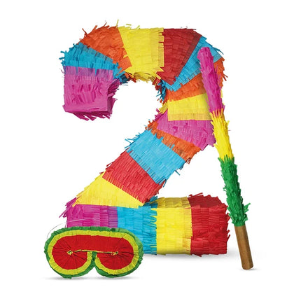 Set piñata con il numero 2, 3 pezzi, 45 cm