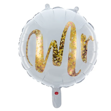 Palloncino bianco all'elio Mr Leeg 45 cm