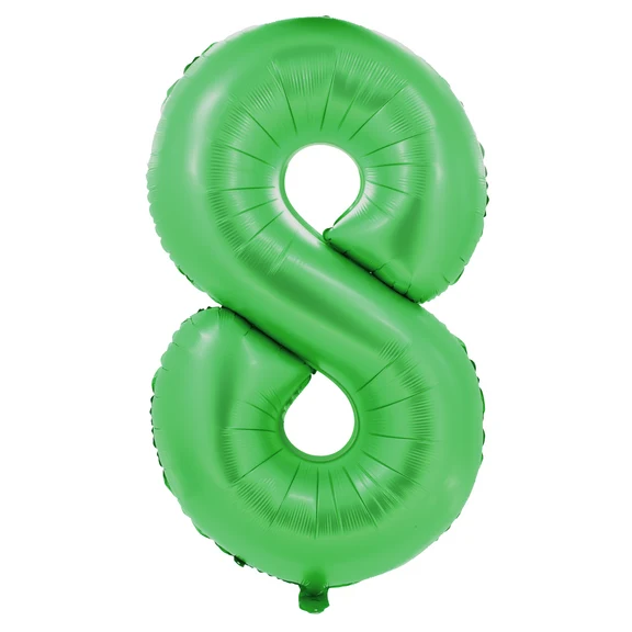 Palloncino con il numero 8, verde, 1 m
