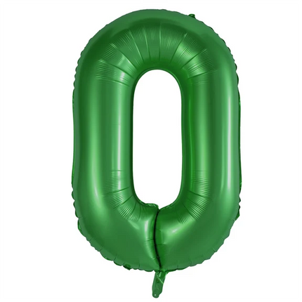 0 Palloncino a forma di numero, verde, 1 m