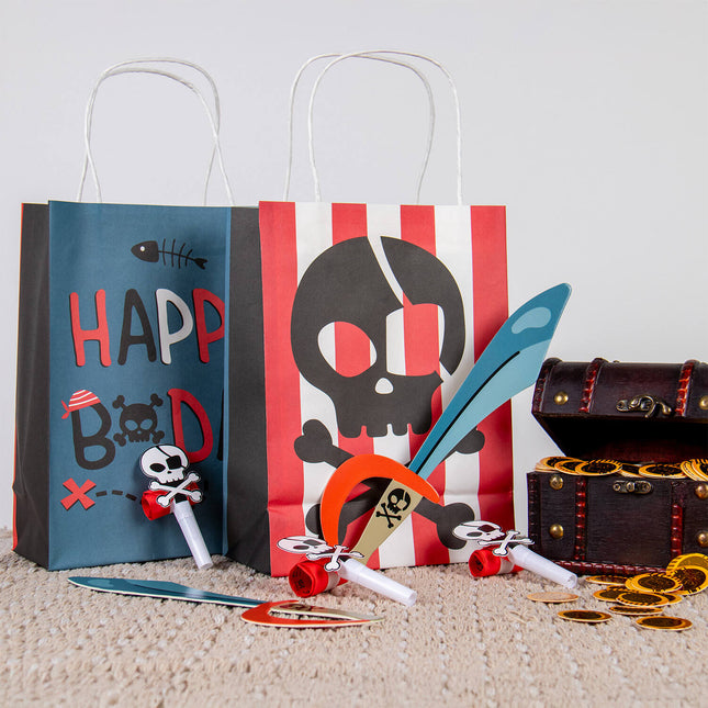 Sacchetti per feste pirata 27cm 6pz