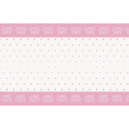 Babyshower Tafelkleed Roze 2,13m van Unique koop je bij Partywinkel