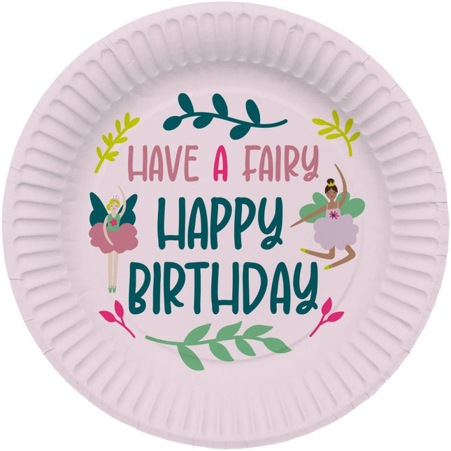 Ballerina Borden Happy Birthday 23cm 8st van Folat koop je bij Partywinkel