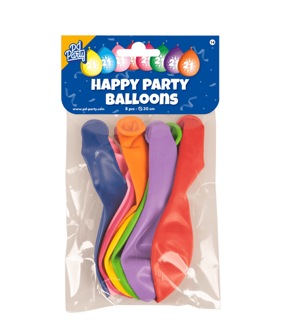 Ballonnen 21 Jaar Hoera 30cm 8st van Paper Dreams koop je bij Partywinkel