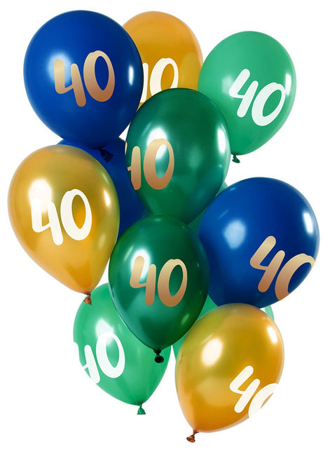 Ballonnen 40 Jaar Mix 30cm 12st van Folat koop je bij Partywinkel