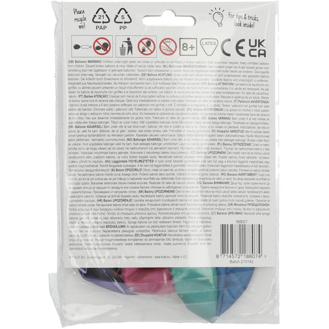 Ballonnen 7 jaar Happy 7th 33cm 6st van Folat koop je bij Partywinkel