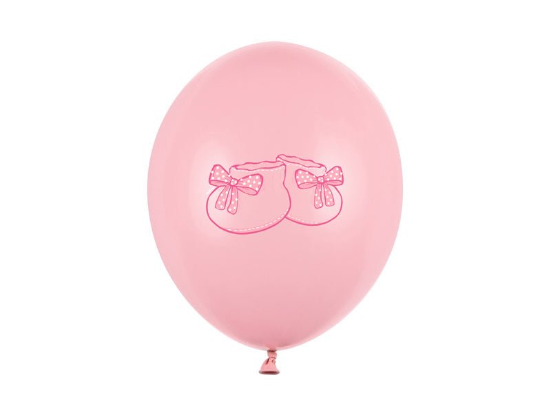 Ballonnen Babyschoentjes Roze 30cm 6st van Partydeco koop je bij Partywinkel
