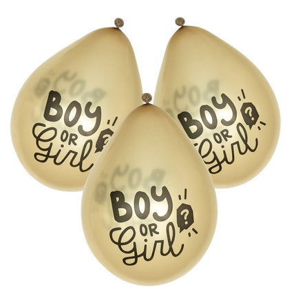Ballonnen Boy Or Girl Latex 23cm 6st van Boland koop je bij Partywinkel