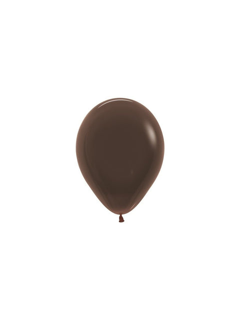 Ballonnen Chocolate Brown 12cm 50st van Sempertex koop je bij Partywinkel