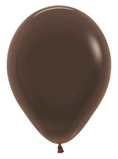 Ballonnen Chocolate Brown 30cm 50st van Sempertex koop je bij Partywinkel