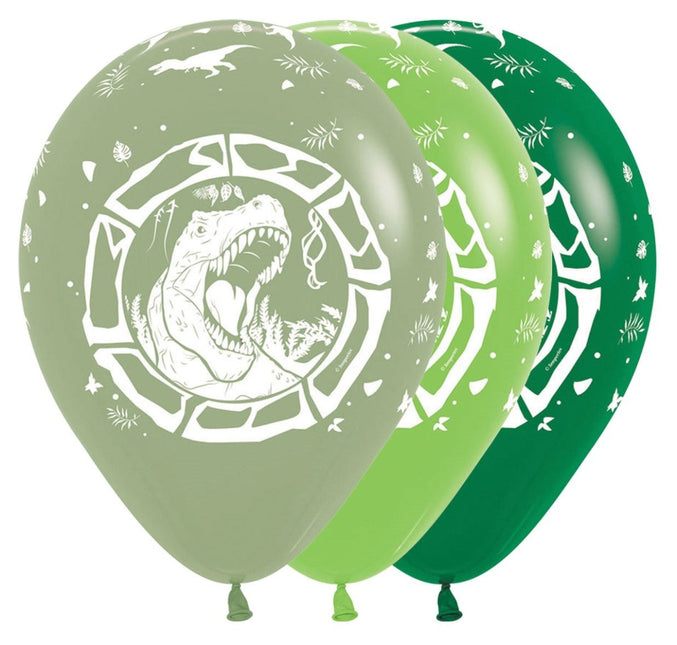 Ballonnen Dinosaur T Rex Mix 30cm 25st van Sempertex koop je bij Partywinkel