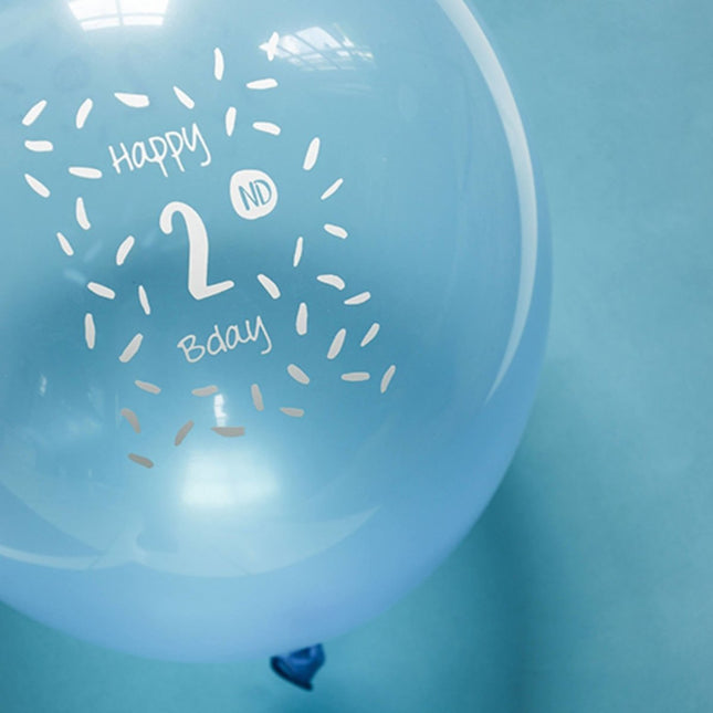 Ballonnen Happy 2Th Bday 33cm 6st van Folat koop je bij Partywinkel