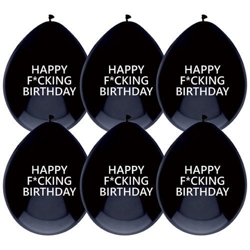 Ballonnen Happy F*cking Birthday 30cm 5st - Partywinkel - 8711319375414