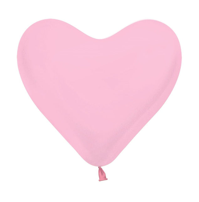 Ballonnen Hart Pink 30cm 50st van Sempertex koop je bij Partywinkel