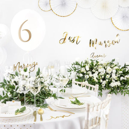 Ballonnen Just Married 30cm 6st van Partydeco koop je bij Partywinkel