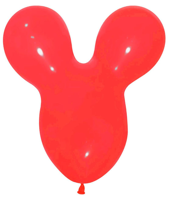 Ballonnen Mouse Head Red 25st van Sempertex koop je bij Partywinkel