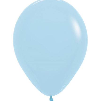 Ballonnen Pastel Matte Blue 25cm 100st van Sempertex koop je bij Partywinkel
