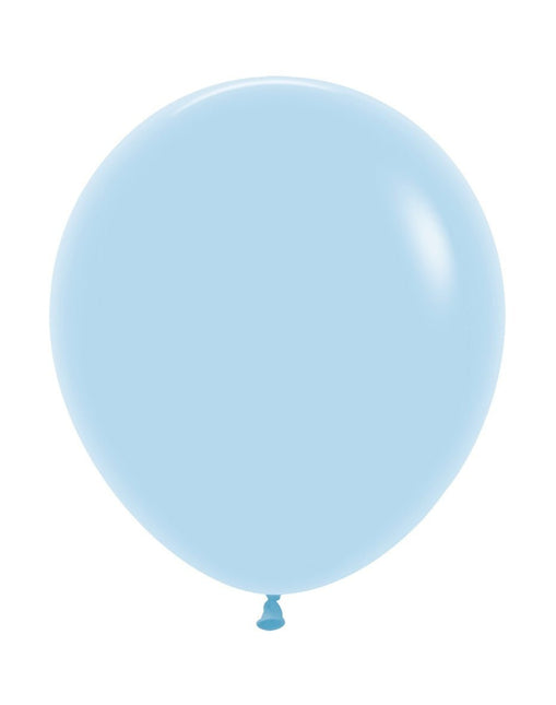 Ballonnen Pastel Matte Blue 45cm 25st van Sempertex koop je bij Partywinkel
