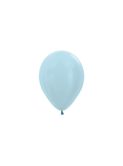 Ballonnen Pearl Blue 12cm 50st van Sempertex koop je bij Partywinkel