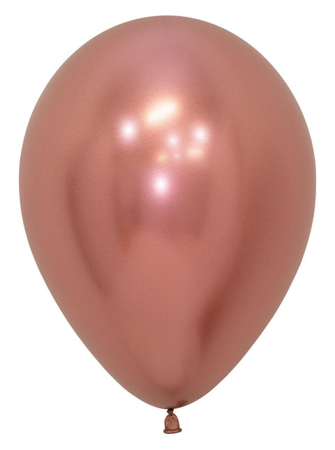 Ballonnen Reflex Rose Gold 30cm 12st van Sempertex koop je bij Partywinkel