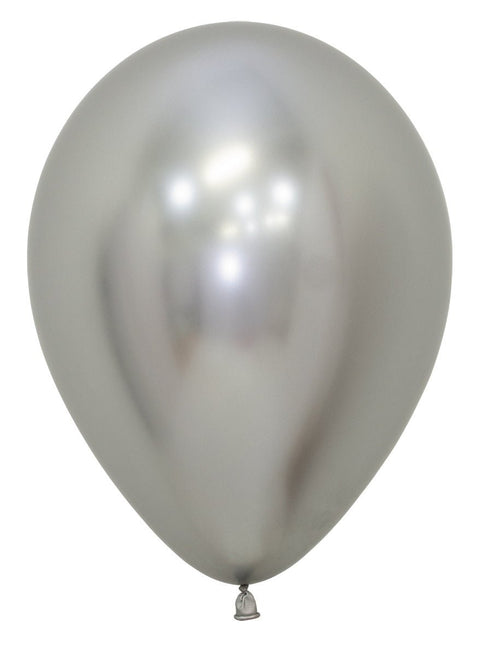 Ballonnen Reflex Silver 30cm 50st van Sempertex koop je bij Partywinkel