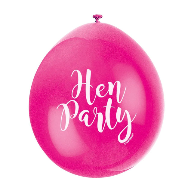 Ballonnen Vrijgezellenfeest 28cm 10st van Unique koop je bij Partywinkel