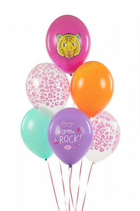 Ballonnen You Rock Mix 30cm 6st van Partydeco koop je bij Partywinkel