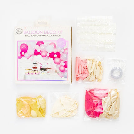 Ballonnenboog Zelf Maken Set Roze 4m van WeFiesta koop je bij Partywinkel