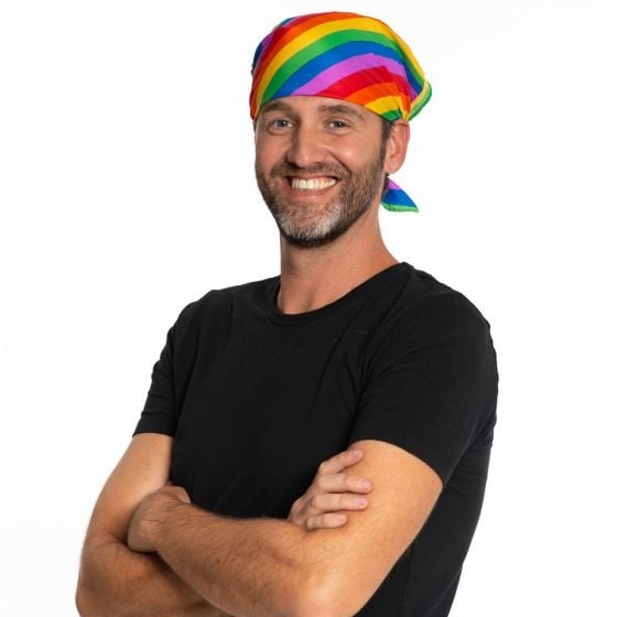 Bandana Regenboog 55cm van Partychimp koop je bij Partywinkel